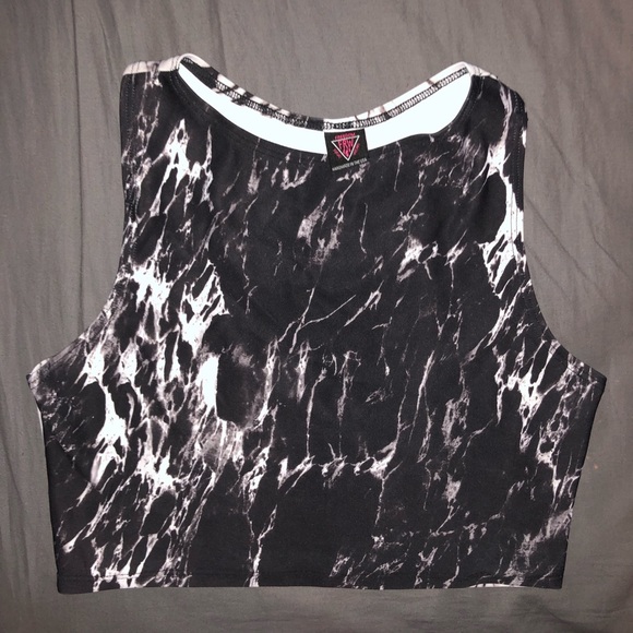 Dolls Kill Tops - FRW Rave Marble Crop Top Sz M